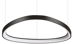 Owalna lampa wisząca na linkach czarna obręcz Ideal Lux 247267 Gemini sp d061 on-off LED 48W 3000K 61cm