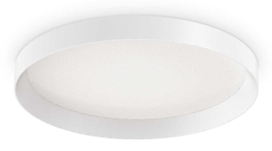 Mała biała lampa sufitowa plafon łazienkowy aluminiowy Ideal Lux 270272 Fly pl d35 3000K LED 18W 35cm