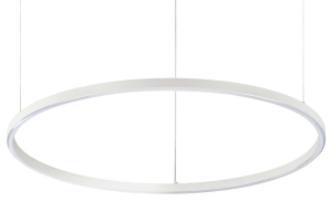 Lampa wisząca na linkach cienka okrągła rama biała Ideal Lux 304403 Oracle slim sp d070 round 3000K dali LED 39W 70cm