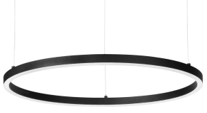 Lampa wisząca na linkach cienka okrągła rama czarna Ideal Lux 304397 Oracle slim sp d070 round 3000K dali LED 39W 70cm