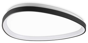 Plafon lampa sufitowa metalowa czarna rama klosz z poliwęglanu Ideal Lux 328058 Gemini pl d061 on-off LED 29W 3000K 61cm