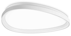 Biały plafon lampa sufitowa metalowa rama klosz z poliwęglanu Ideal Lux 328041 Gemini pl d061 on-off LED 29W 3000K 61cm