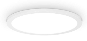 Mały biały okrągły plafon łazienkowy lampa sufitowa Ideal Lux 306650 Fly slim pl d35 4000K LED 18W 35cm