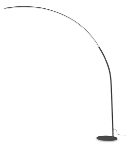 Metalowa czarna lampa podłogowa łuk z przełącznikiem dotykowym Ideal Lux 304168 Comet pt LED 30W 3000K
