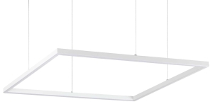 Lampa wisząca biała ramka kwadratowa na linkach Ideal Lux 259178 Oracle slim sp d070 square 3000K on-off LED 41W