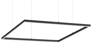 Lampa wisząca czarna ramka kwadratowa na linkach Ideal Lux 259185 Oracle slim sp d070 square 3000K on-off LED 41W
