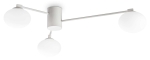 Biała lampa sufitowa z trzema szklanymi kloszami Ideal Lux 322674 Hermes pl3 d90 3xG9 90cm