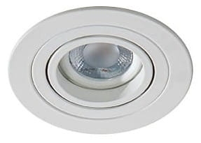 Biała regulowana okrągła lampa podtynkowa Azzardo AZ2430 Caro GU10 9,5cm