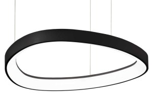 Lampa wisząca na linkach owalna obręcz czarna Ideal Lux 247236 Gemini sp d042 on-off LED 38W 3000K