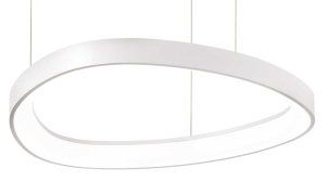 Lampa wisząca na linkach owalna obręcz biała Ideal Lux 247229 Gemini sp d042 on-off LED 38W 3000K