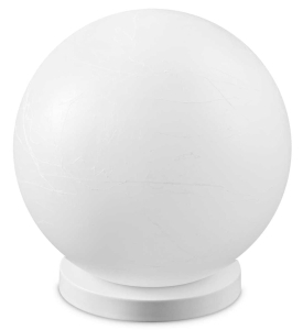 Biała lampa podłogowa kula z powłoką imitującą papier Ideal Lux 317144 Carta pt1 d40 E27 40cm