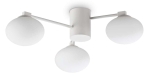 Biała lampa sufitowa rama metalowa szklane klosze kule Ideal Lux 322667 Hermes pl3 d60 3xG9