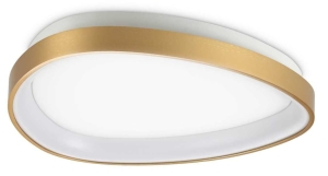 Plafon lampa sufitowa owalna obręcz szczotkowany mosiądz Ideal Lux 328034 Gemini pl d042 on-off LED 23W 3000K 42.5cm