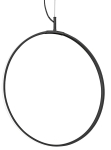 Czarna lampa wisząca smukły okrąg na lince Ideal Lux 291345 Circus sp d44 LED 29W 3000K 44.5cm
