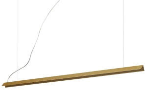 Aluminiowa lampa wisząca w kształcie litery V mosiądz szczotkowany Ideal Lux 275383 V-line sp LED 20W 3000K
