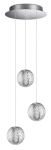 Żyrandol lampa wisząca z trzema akrylowymi kulami z efektem szlifowanego kryształu Ideal Lux 305295 Diamond sp3 LED 16W 3000K