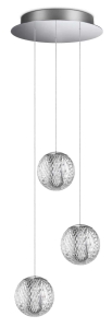 Żyrandol lampa wisząca z trzema akrylowymi kulami z efektem szlifowanego kryształu Ideal Lux 305295 Diamond sp3 LED 16W 3000K