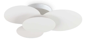 Biała lampa sufitowa metalowo-akrylowa chmura Ideal Lux 263519 Cloud pl d52 LED 33W 3000K