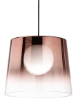 Lampa wisząca klosz ze szkła przezroczystego z odcieniem miedzi Ideal Lux 271309 Fade sp1 G9 27cm