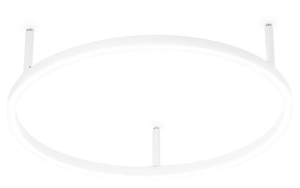 Biała lampa sufitowa cienka okrągła rama na trzech wspornikach Ideal Lux 265971 Oracle slim pl d050 round 3000K on-off LED 32W 50cm