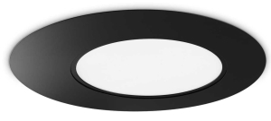 Czarna lampa sufitowa plafon owalny Ideal Lux 312507 Iride pl d60 LED 22W 3000K 60cm
