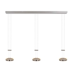 Stalowa lampa wisząca z ledowymi okręgami Steinhauer 3501ST Piola 6x5W 2700K CRI90 ściemnialna