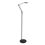 Czarna lampa podłogowa z regulowanym ramieniem Steinhauer 3257ZW Soleil LED 10W 2200-4000K CRI90 132cm