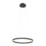 Czarna lampa wisząca obręcz 60cm Steinhauer 3502ZW Ringlux LED 42W 2700K CRI90 ściemnialna