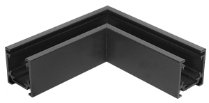 Czarny łącznik kątowy 90 stopni z zasilaniem do szyn magnetycznych płytkich natynkowych Multiline Oxyled Loonari 402523