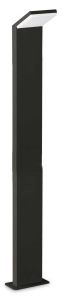 Czarny słupek aluminiowy lampa stojąca zewnętrzna do ogrodu Ideal Lux 322230 Style pt h100 3000K LED 9W