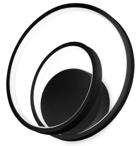 Czarna cylindryczna lampa ścienna kinkiet nowoczesny Ideal Lux 269399 Oz ap on-off LED 28W 3000K