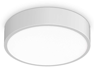 Biała mała lampa sufitowa okrągła plafon Ideal Lux 327570 Ray pl d30 LED 13W 3000-4000K 30cm