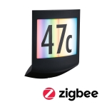 Antracytowy kinkiet elewacyjny z numerem na dom Paulmann PL94513 Padea LED 8,2W RGBW IP44 Zigbee