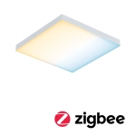 Biały kwadratowy plafon sufitowy Paulmann PL79824 Velora LED 8,5W 22,5cm Zigbee