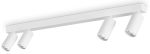 Biała lampa sufitowa cztery regulowane reflektory na listwie Ideal Lux 328188 Profilo pl4 4xGU10