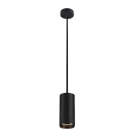 Czarna lampa wisząca walec 21,3cm x 10cm SLV 1004628 Numinos L LED 19W 2700K 60stopni Dali