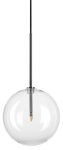 Chromowana lampa wisząca metalowy korpus i szklana transparentna kula Ideal Lux 306544 Equinoxe sp1 d20 G4 20cm