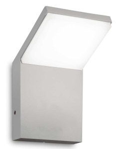 Szary kinkiet lampa ścienna zewnętrzna na elewację Ideal Lux 322650 Style ap 3000K LED 9W