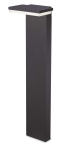 Antracytowa aluminiowa lampa zewnętrzna stojąca prostokątny klosz Ideal Lux 250823 Path pt square 4000K LED 10W