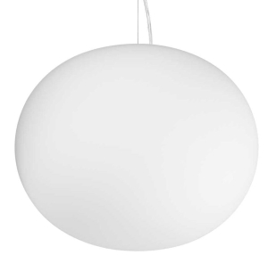 Biała lampa wisząca szklana kula Ideal Lux 297767 Cotton sp1 d30 E27 30cm