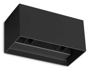 Czarna lampa zewnętrzna ścienna kinkiet góra-dół Ideal Lux 328676 Atom ap d20 LED 25W 3000K