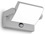 Szary kinkiet lampa zewnętrzna regulowana z czujnikiem Ideal Lux 326870 Swipe ap sensor LED 21W 3000K
