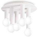 Biała nowoczesna lampa sufitowa białe kule Ideal Lux 327983 Petit pl6 6xE27