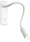 Biała lampa ścienna kinkiet z elastycznym ramieniem Ideal Lux 285320 Io ap LED 3W 3000K