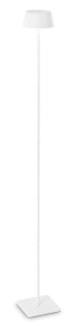 Biała metalowa lampa stojąca zewnętrzna akumulatorowa Ideal Lux 311708 Pure pt LED 1.5W 3000K