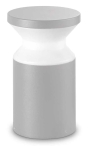 Szara aluminiowa niska zewnętrzna lampa stojąca słupek ogrodowy Ideal Lux 321950 Torre pt1 h22 E27