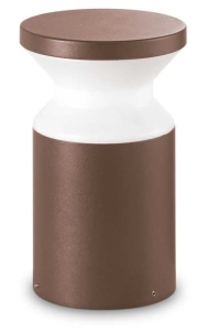 Brązowa aluminiowa niska zewnętrzna lampa stojąca słupek ogrodowy Ideal Lux 321981 Torre pt1 h22 E27