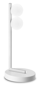 Biała lampa stojąca dwie kule na metalowej listwie Ideal Lux 328294 Ping pong tl2 LED 6W 3000K
