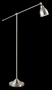 Niklowa lampa stojąca podłogowa z przegubem Ideal Lux 015286 Newton E27 150cm x 26cm