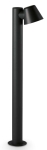 Czarna lampa stojąca zewnętrzna słupek ogrodowy z kloszem Ideal Lux 322421 Gas pt1 GU10